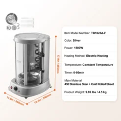VEVOR Shawarma Grill Machine, Vertical Chicken Shawarma Cooker Machine Countertop, Electric Stainless Steel Broiler Gyro Rotisserie Oven Doner 16 VEVOR Shawarma Grill Machine, Vertical Chicken Shawarma Cooker Machine Countertop, Electric Stainless Steel Broiler Gyro Rotisserie Oven Doner -Target KitchenAid GUEST 00043096 4057 4710 990d 6969a8a0f4c5