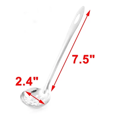 Unique Bargains Kitchenware Stainless Steel Slotted Ladle Spoon Silver Tone 9.3'' Length 3 Unique Bargains Kitchenware Stainless Steel Slotted Ladle Spoon Silver Tone 9.3'' Length