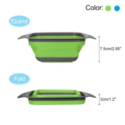 Unique Bargains Collapsible Colander Set Silicone Square Foldable Strainer Convenient Space Saving -Target KitchenAid GUEST 00da3ca4 a32c 4090 8122 ebbec77a9e63