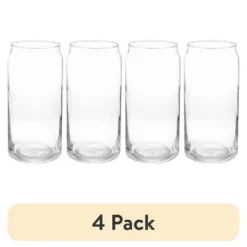 Racxily (4 Pack) 20oz Clear Can Shaped Drinking Glass -Target KitchenAid GUEST 00f22be4 fd14 4ef5 bf59 e20d12325de4