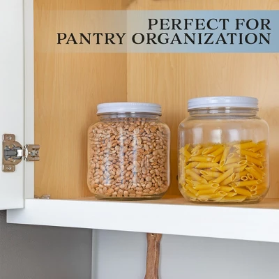 Cornucopia Brands 64oz Clear Wide-Mouth Glass Jar W/ Metal Lid; 2 Quart Food Storage Jar 5 Cornucopia Brands 64oz Clear Wide-Mouth Glass Jar W/ Metal Lid; 2 Quart Food Storage Jar - Image 3