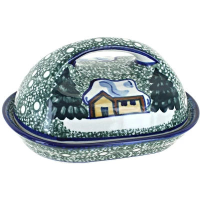 Blue Rose Polish Pottery 15A WR Unikat Butter Dish 14 Blue Rose Polish Pottery 15A WR Unikat Butter Dish - Image 12