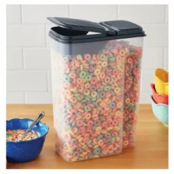 Racxily Clear Plastics Cereal Dispenser With Lid, 32-Cups, 9.75" X 5.38" X 13.5" -Target KitchenAid GUEST 019e1e84 bc30 43ae 8186 95579cac1b51