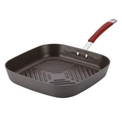 Rachael Ray 11" Hard-Anodized Nonstick Deep Square Grill Pan - Gray With Cranberry Red Handle: Griddle Pan, Rust-Resistant 23 Rachael Ray 11" Hard-Anodized Nonstick Deep Square Grill Pan - Gray With Cranberry Red Handle: Griddle Pan, Rust-Resistant -Target KitchenAid GUEST 01ebba94 db46 4f66 99c0 8c4ec935cea6