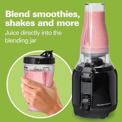 Hamilton Beach Big Mouth Juice & Blend 2-In-1 Juicer And Blender 67970: 800W, 2 Speeds, Dishwasher-Safe, Black 4 Hamilton Beach Big Mouth Juice & Blend 2-In-1 Juicer And Blender 67970: 800W, 2 Speeds, Dishwasher-Safe, Black - Image 2