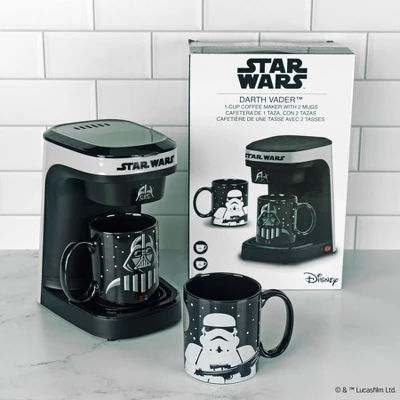 Uncanny Brands Star Wars Darth Vader And Stormtrooper Single Cup Coffee Maker Gift Set With 2 Mugs 3 Uncanny Brands Star Wars Darth Vader And Stormtrooper Single Cup Coffee Maker Gift Set With 2 Mugs