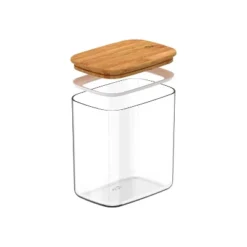 OU Airtight Food Storage Container 6.3cup, Clear Plastic Food Storage Container With Leak Proof Bamboo Lid, Stackable Kitchen Pantry Organizer -Target KitchenAid GUEST 0259ef40 618c 4d9e bdc6 96ed0bb46716