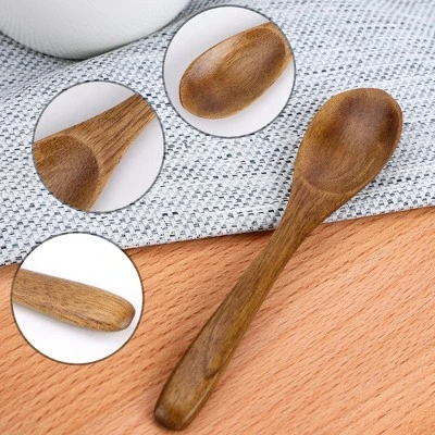 Unique Bargains Wooden Natural Grain Soup Spoon Salt Sugar Dinner Spoons 4.7" Long Brown 6 Pcs 7 Unique Bargains Wooden Natural Grain Soup Spoon Salt Sugar Dinner Spoons 4.7" Long Brown 6 Pcs - Image 5
