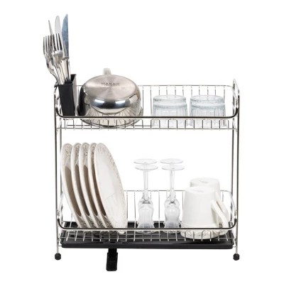 IRIS 2 Tier Stainless Steel Compact Dish Rack 11 IRIS 2 Tier Stainless Steel Compact Dish Rack - Image 9