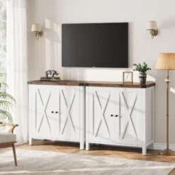 Buffet Cabinet For Dining Room - Rustic Farmhouse Sideboard With Adjustable Shelves, Storage Cabinet For Kitchen & Living Room -Target KitchenAid GUEST 02bb4475 98f5 4703 b1d9 2fda90ce2224