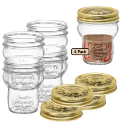Bormioli Rocco Quattro Stagioni Glass Jars - 9.25 Oz Stackable Storage Jars With Wide Mouth & Aluminum Lids - Glass Containers - Made In Italy -Target KitchenAid GUEST 02fd67d2 693b 47af 8a9c 116bb8a37251