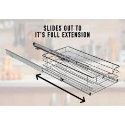Hold N' Storage - Pull Out Pantry Cabinet Organizer With Anti Rust Chrome Finish, Heavy-Duty, Smooth Slide 20 Hold N' Storage - Pull Out Pantry Cabinet Organizer With Anti Rust Chrome Finish, Heavy-Duty, Smooth Slide -Target KitchenAid GUEST 03226b05 9dfa 4d8e 8307 0d86bdb8deee