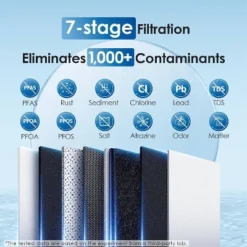 Waterdrop G2P600 Reverse Osmosis System, 7 Stage Tankless RO, Under Sink RO System, Extra WD-MNR35 Remineralization Filter