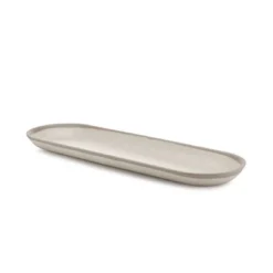 Q Home | Potter Stone 18" X 5.5" Melaboo Long Oval Platter