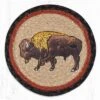 Earth Rugs Buffalo Printed Round Trivet – 10"x10" Braided Jute Hot Pad With Rustic Wildlife Design -Target KitchenAid GUEST 0364a0bd a8b3 4496 89ca 1991414e8def