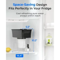 Waterdrop 35-Cup 0 TDS Slim Water Filter Dispenser, Large Capacity, Reduces TDS, Chlorine, PFOA/PFOS And More, BPA Free, Black (with 1 Filter) -Target KitchenAid GUEST 041b7b51 79a3 407e 9d72 1e536461d51b