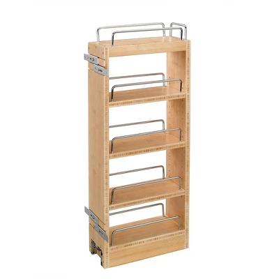 Rev-A-Shelf 448-WC-8C Wall Cabinet Pull Out Kitchen Storage Organizer With 3 Adjustable Wood Shelves And Chrome Rails 9 Rev-A-Shelf 448-WC-8C Wall Cabinet Pull Out Kitchen Storage Organizer With 3 Adjustable Wood Shelves And Chrome Rails - Image 7