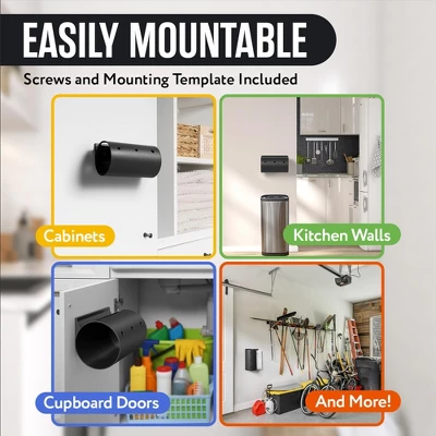 Impresa Mountable Trash Bag Holder Dispenser - Trash Bags Dispenser For 13-Gallon 50-Bag Rolls 5 Impresa Mountable Trash Bag Holder Dispenser - Trash Bags Dispenser For 13-Gallon 50-Bag Rolls - Image 3