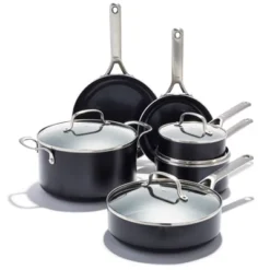 OXO Agility Series 10pc Ceramic Nonstick Aluminum Cookware Set Black: Induction Compatible, Dishwasher-Safe, Lifetime Warranty -Target KitchenAid GUEST 04beba4c 84d3 4e90 87bf bf0f8cbb0ece