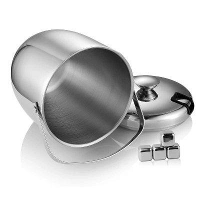 Fortune Candy Party Cooler 2.8L Double-Wall Vacuum Insulated Ice Bucket With Lid, Keep Ice Frozen Longer 5 Fortune Candy Party Cooler 2.8L Double-Wall Vacuum Insulated Ice Bucket With Lid, Keep Ice Frozen Longer - Image 3