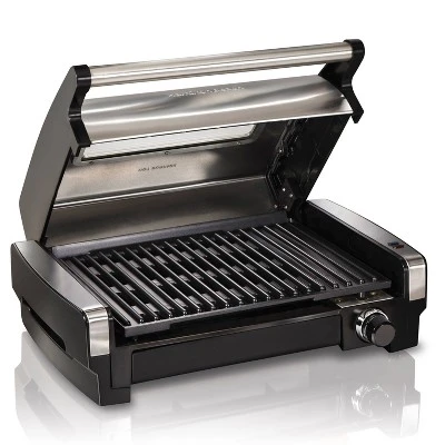 Hamilton Beach Searing Grill With Glass: Indoor Nonstick Grill, Dishwasher-Safe Parts, 1200W, Black 5 Hamilton Beach Searing Grill With Glass: Indoor Nonstick Grill, Dishwasher-Safe Parts, 1200W, Black - Image 3