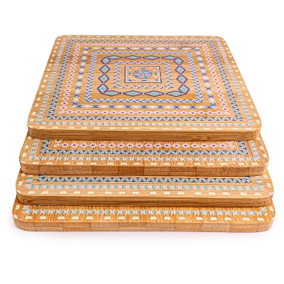 BergHOFF Bamboo Multi-Colored Trivet, Set Of 4 3 BergHOFF Bamboo Multi-Colored Trivet, Set Of 4