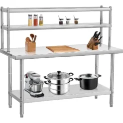 Acekool Stainless Steel Work Table With Overshelves, 30" X 24" Prep Table With Adjustable 30" X 12" Shelf, Commercial Kitchen Utility Table -Target KitchenAid GUEST 05b7622d d8a9 487a b461 69828a16d150