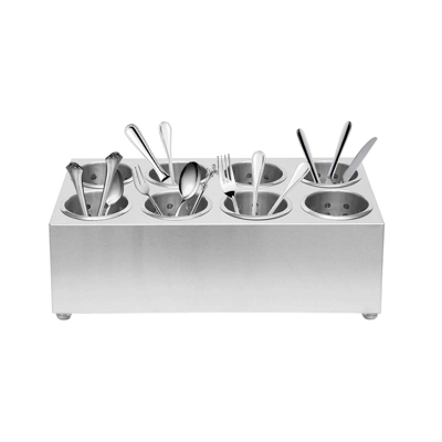 YIYIBYUS 8-Hole Stainless Steel Cylinder Flatware Silverware Utensil Holder Organizer 8 YIYIBYUS 8-Hole Stainless Steel Cylinder Flatware Silverware Utensil Holder Organizer - Image 6