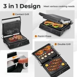 Costway Electric Panini Press Grill Sandwich Maker With LED Display & Removable Drip Tray -Target KitchenAid GUEST 06a123d0 a83d 472e a4e1 53b0f4ab87a0
