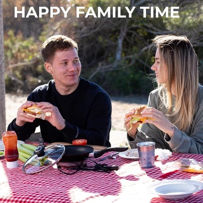 Zone Tech 12V Frying Pan Or Saucepan 2 Quart Portable Non Stick Travel Pot With Glass Vented Lid, Stay Cool Handle And Rubber Feet. 10 Zone Tech 12V Frying Pan Or Saucepan 2 Quart Portable Non Stick Travel Pot With Glass Vented Lid, Stay Cool Handle And Rubber Feet. - Image 8