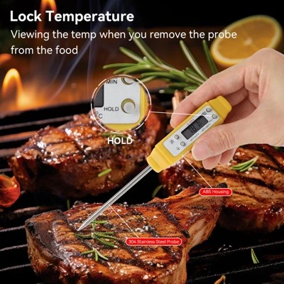Itopfox Digital Food Thermometer With Automatic Calibration, High Accuracy Electronic Pocket Thermometer For Cooking, Meat, Liquid, Frying 4 Itopfox Digital Food Thermometer With Automatic Calibration, High Accuracy Electronic Pocket Thermometer For Cooking, Meat, Liquid, Frying - Image 2