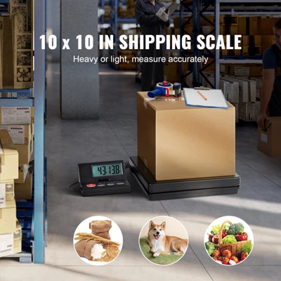 VEVOR Digital Shipping Scale, 110 Lbs X 0.07 Oz. Heavy Duty Postal Scale With Timer, Tare,Hold Function,90° Foldable LCD Screen Package Scale, Black 4 VEVOR Digital Shipping Scale, 110 Lbs X 0.07 Oz. Heavy Duty Postal Scale With Timer, Tare,Hold Function,90° Foldable LCD Screen Package Scale, Black - Image 2