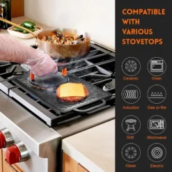 Attop Cast Iron Reversible Grill Griddle，Double Sided Grill Pan Perfect For Gas Grills And Stove Tops -Target KitchenAid GUEST 072d3f5c 3a85 4764 8fb3 c113955a529e