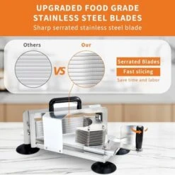 1/4"+3/8"+3/16" Stainless Steel Tomato Slicer | Heavy-Duty Commercial Manual Cutter With Non-Slip Feet | Ideal For Tomatoes 10 1/4"+3/8"+3/16" Stainless Steel Tomato Slicer | Heavy-Duty Commercial Manual Cutter With Non-Slip Feet | Ideal For Tomatoes -Target KitchenAid GUEST 0749aeb9 f001 4dee afa3 a52d64048f40