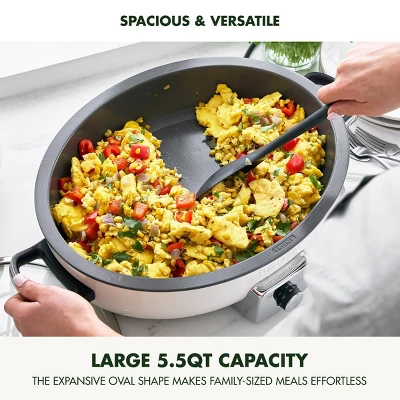 GreenPan Elite 5.5qt Oval Electric Skillet 8 GreenPan Elite 5.5qt Oval Electric Skillet - Image 6