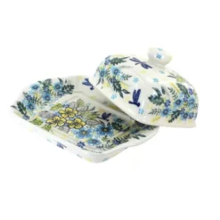 Blue Rose Polish Pottery 67 Vena Butter Dish
