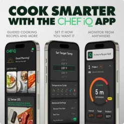 IQ Sense By CHEF IQ Smart Wireless Meat Thermometer, WiFi Unlimited Range, 5 Sensors, Ultra-Thin Probes -Target KitchenAid GUEST 07b095f6 a556 42b7 9128 725d7013e534