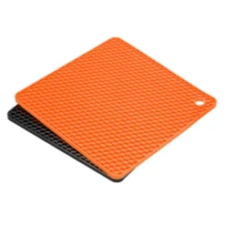 Unique Bargains Silicone Heat Resistant Non-Slip Drying Mat Trivet Mats Black, Orange 2 Pcs -Target KitchenAid GUEST 07f70cc2 9316 4704 9540 67295c9accc3