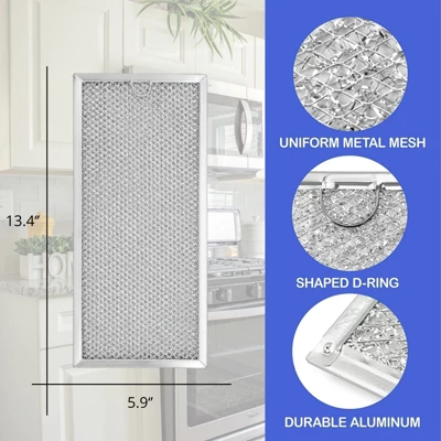 Nispira Grease Filter Compatible With GE Microwave Range Hood WB06X10596, 4 Filters 3 Nispira Grease Filter Compatible With GE Microwave Range Hood WB06X10596, 4 Filters