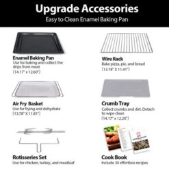 Aeitto 32QT 19-in-1 Air Fryer Toaster Oven Combo With Rotisserie & Dehydrator, 1800W Digital Convection Oven, Fits 13" Pizza, Includes 6 Accessories -Target KitchenAid GUEST 0815928f 526c 4d78 9d9c c41868705362 1