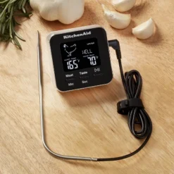 KitchenAid Programmable Wired Probe Kitchen Thermometer & Timer: Digital Food & Meat Thermometer, Black, -4 To 482°F -Target KitchenAid GUEST 08201ea7 de50 4e08 aa95 f3a1da9ed4bf