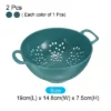Unique Bargains Kitchen Plastic Rice Washing Drainer Basket Colander With Double Handles