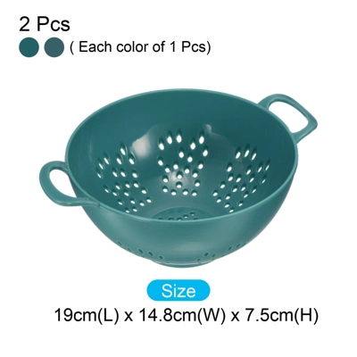 Unique Bargains Kitchen Plastic Rice Washing Drainer Basket Colander With Double Handles 3 Unique Bargains Kitchen Plastic Rice Washing Drainer Basket Colander With Double Handles