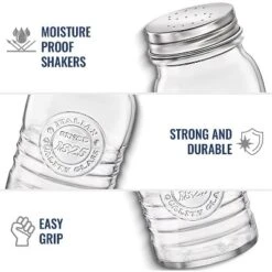 Bormioli Rocco Officina 1825 Salt And Pepper Shaker, Set Of 2, Clear, 8 Oz. Stain Resistant, Durable Glass Jars, Made In Italy -Target KitchenAid GUEST 0846393a 2c78 427d 8629 f4c9b9ec7b52