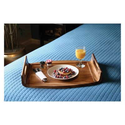 Lipper International Reversible Acacia Serving/Bed Tray 4 Lipper International Reversible Acacia Serving/Bed Tray - Image 2