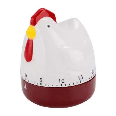 Unique Bargains Home Kitchen Cooking Chicken Shaped Mechanical Alarm Timer White Red 8 Unique Bargains Home Kitchen Cooking Chicken Shaped Mechanical Alarm Timer White Red - Image 6