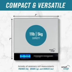 Smart Weigh PL11B Digital Scale With Large Display And Tempered Glass Platform