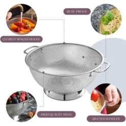 Bellemain 5 Qt Stainless Steel Colander Bowl | Handle, Kitchen Food Strainer For Pasta, Veggies & More 13 Bellemain 5 Qt Stainless Steel Colander Bowl | Handle, Kitchen Food Strainer For Pasta, Veggies & More -Target KitchenAid GUEST 092ba953 b8b9 4bbd 8e4c 5bd18514b2a5