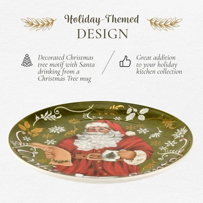 Spode Christmas Tree Plate And Bottle Set (2-Piece) - 8.5" Porcelain "Cookies For Santa" Plate & 10 Oz, Dishwasher Safe Festive Seasonal Gift Set 4 Spode Christmas Tree Plate And Bottle Set (2-Piece) - 8.5" Porcelain "Cookies For Santa" Plate & 10 Oz, Dishwasher Safe Festive Seasonal Gift Set - Image 2