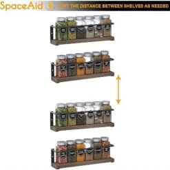 4 Pack Spice Rack Wall Mount With 24 Jars, 386 Label(Black) -Target KitchenAid GUEST 0995d7fc 6b2a 49c0 88cd 10a37a8753c6
